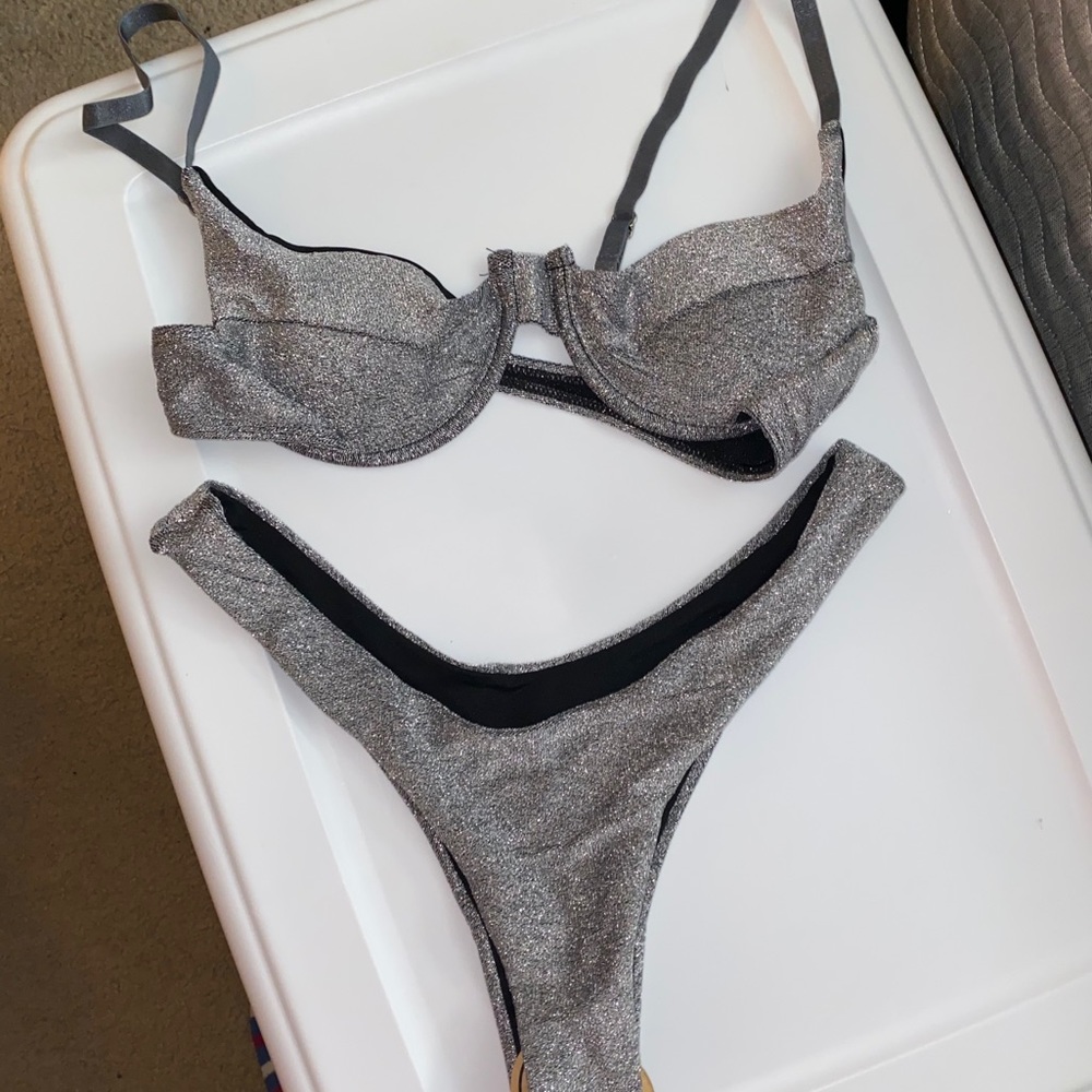 Sparkly Silver Bikini
